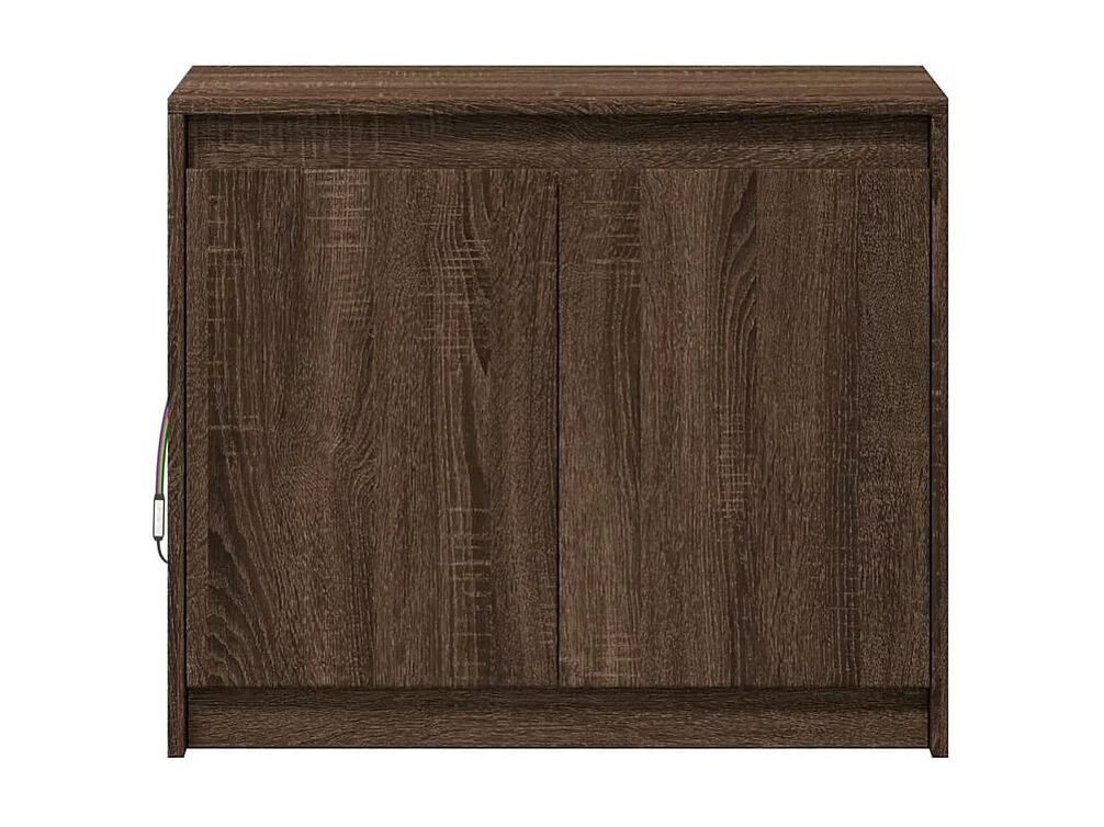 Buffet avec LED chêne marron 72x34x61 bois d'ingénierie