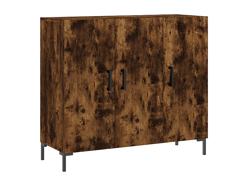 Buffet chêne fumé 90x34x80 bois d'ingénierie