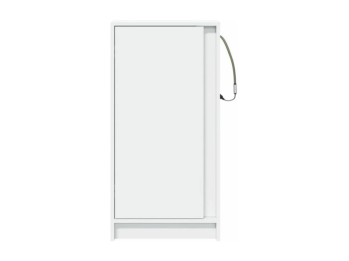 Buffet avec LED blanc 42,5x34x85 bois d'ingénierie