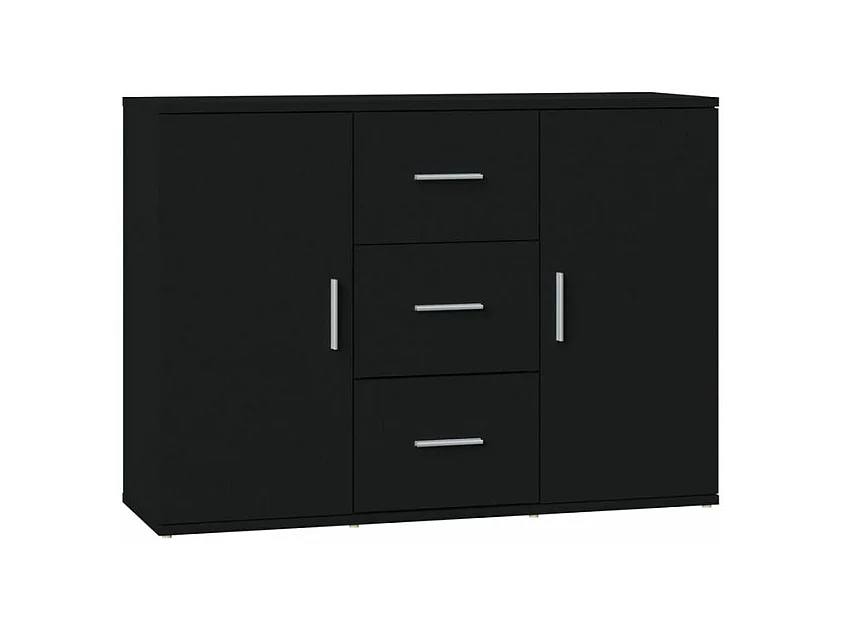 Buffet Noir 91x29,5x65 Bois d'ingénierie