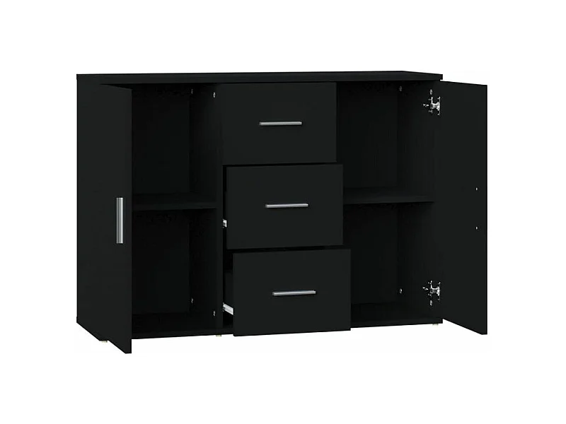 Buffet Noir 91x29,5x65 Bois d'ingénierie