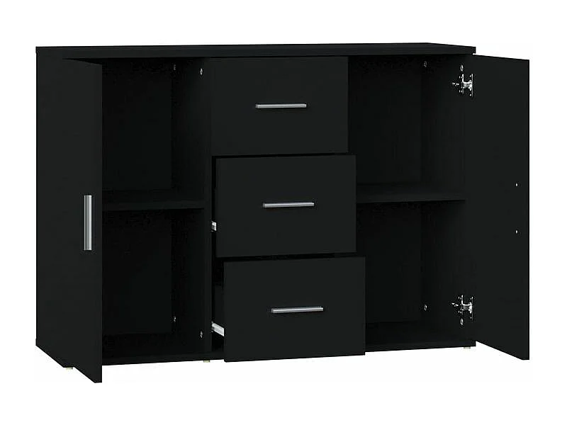 Buffet Noir 91x29,5x65 Bois d'ingénierie