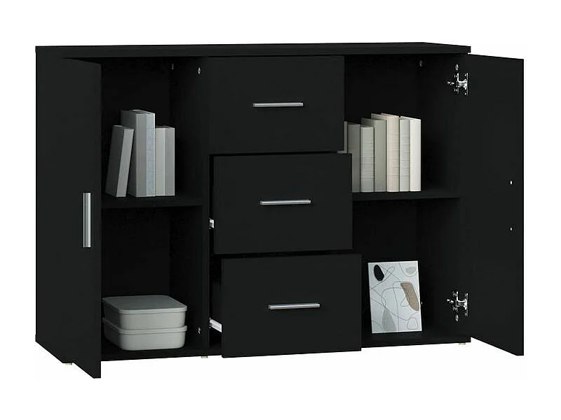 Buffet Noir 91x29,5x65 Bois d'ingénierie