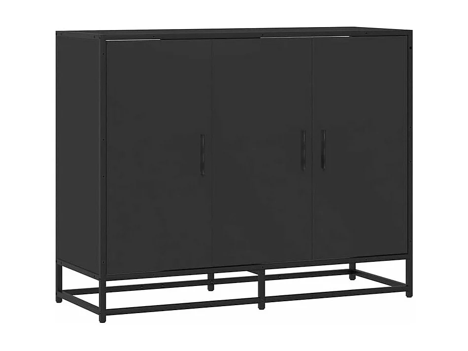 Buffet noir 94x35x76 bois d’ingénierie