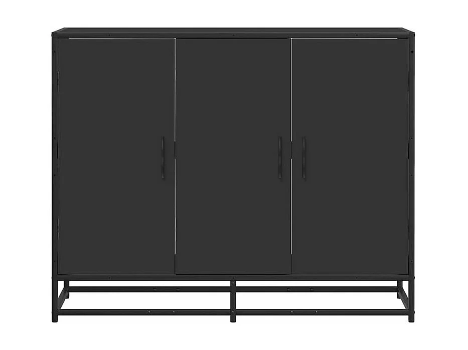 Buffet noir 94x35x76 bois d’ingénierie