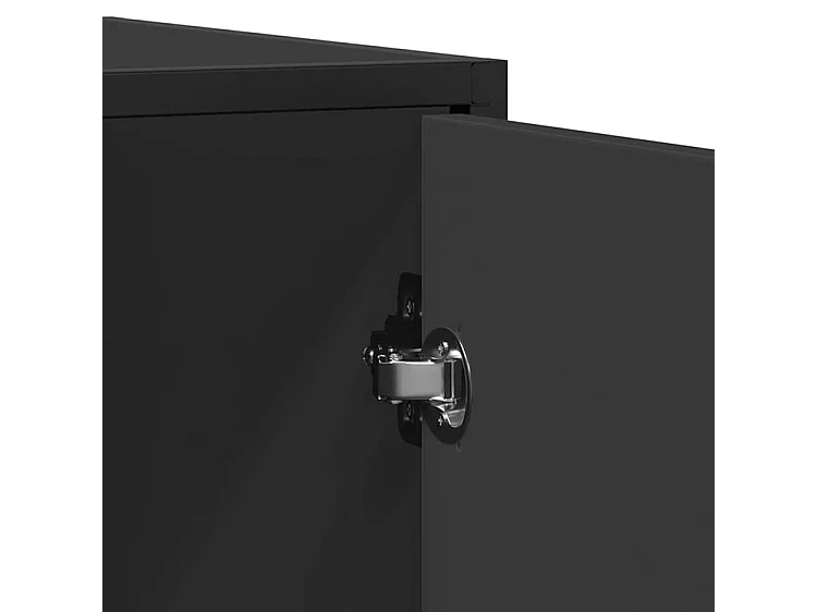 Buffet noir 94x35x76 bois d’ingénierie