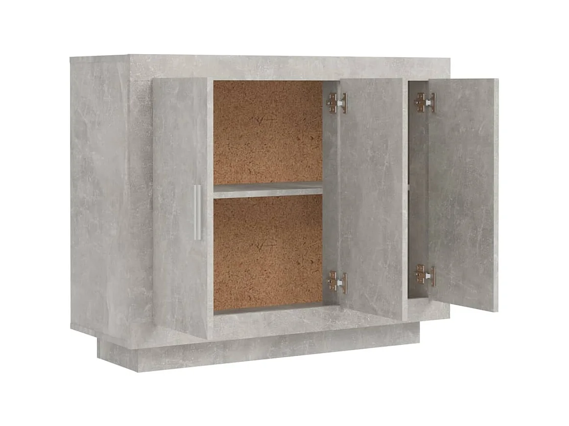 Buffet Gris béton 92x35x75 Bois d'ingénierie
