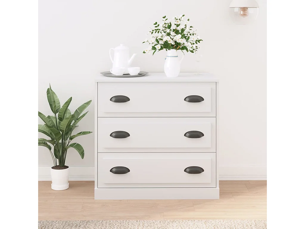 Buffet blanc 70x35,5x67,5 bois d'ingénierie