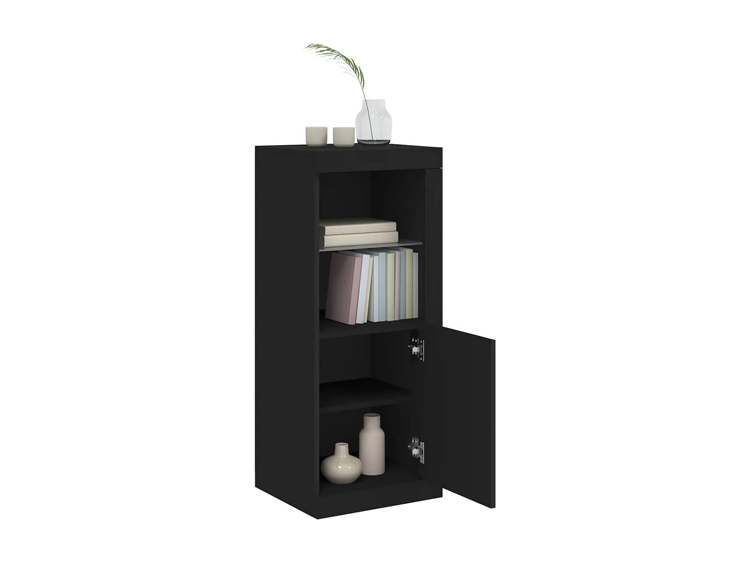 Buffet avec lumières LED noir 41x37x100