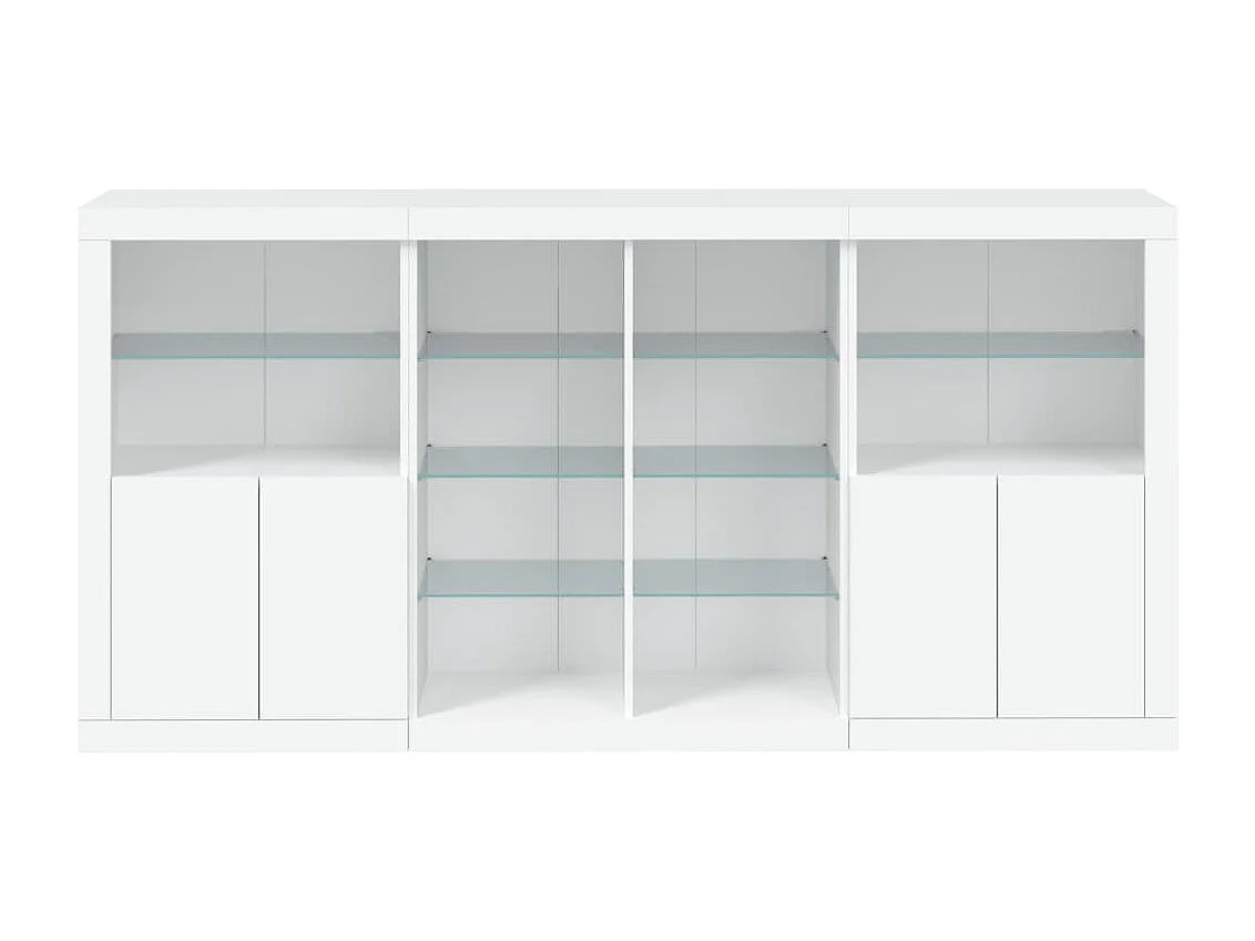 Buffet avec lumières LED blanc 202x37x100