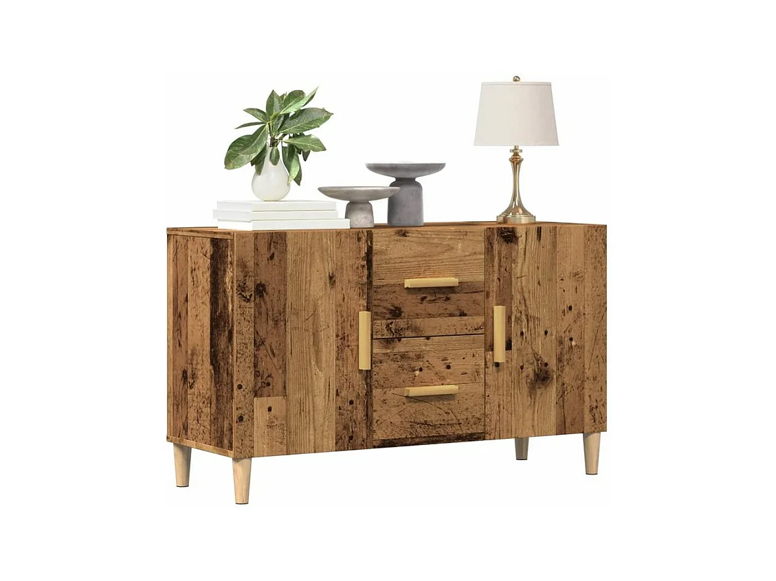 Buffet vieux bois 100x36x60 bois d'ingénierie