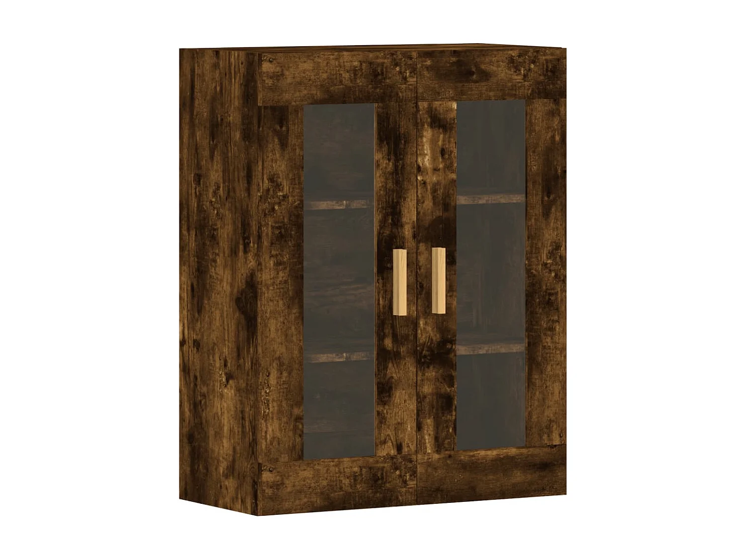 Armoires murales 2 pcs chêne fumé bois d'ingénierie