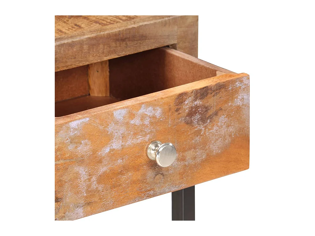 Table console Doré 90x30x75 Bois de récupération massif