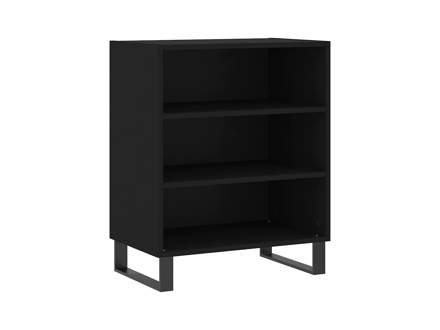 Buffet noir 57x35x70 bois d’ingénierie