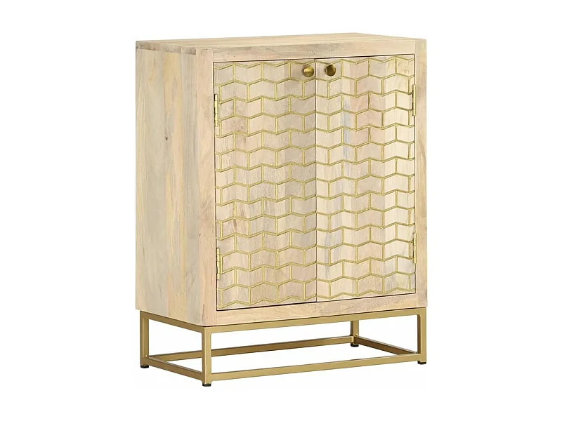 Buffet avec 2 portes 55x30x70 bois massif de manguier