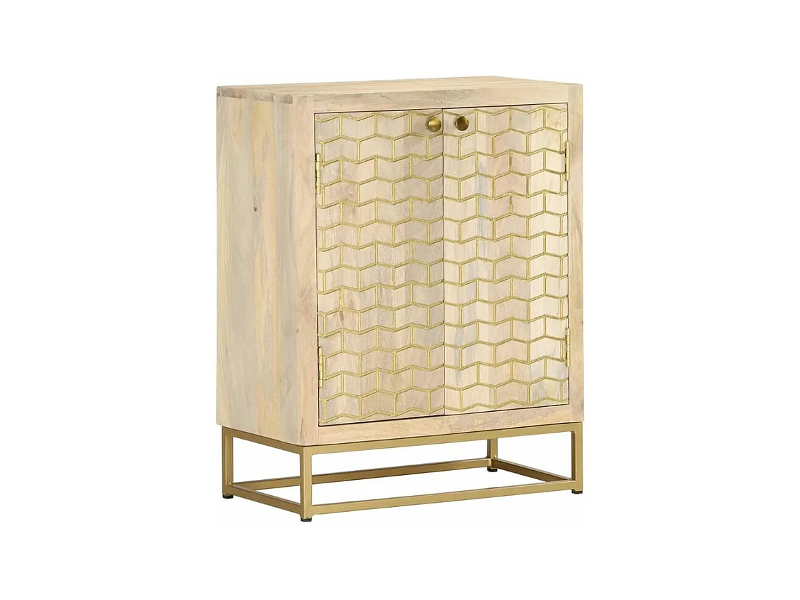 Buffet avec 2 portes 55x30x70 bois massif de manguier