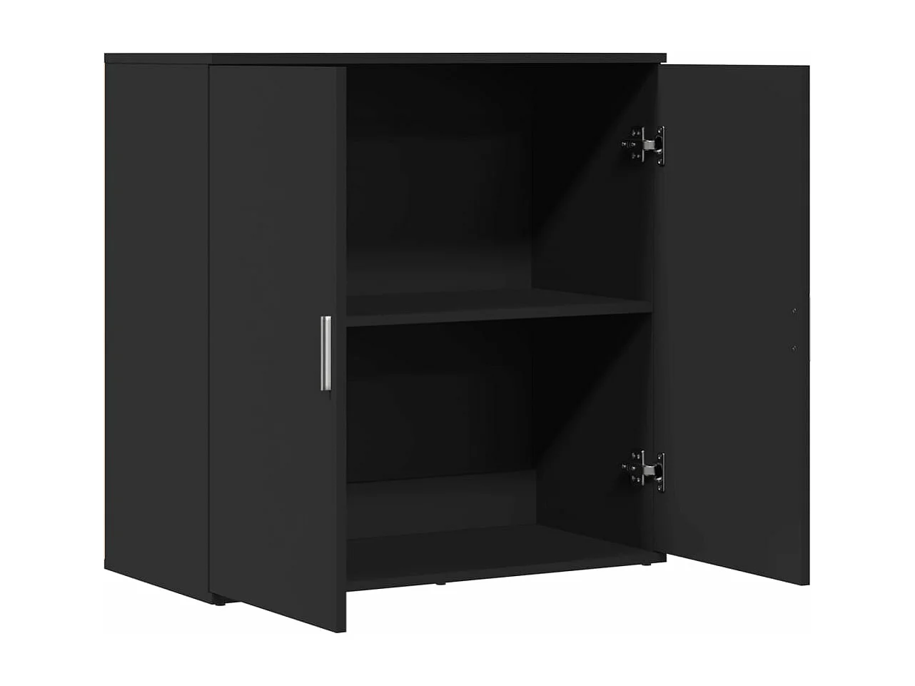 Buffet noir 79x38x80 bois d'ingénierie