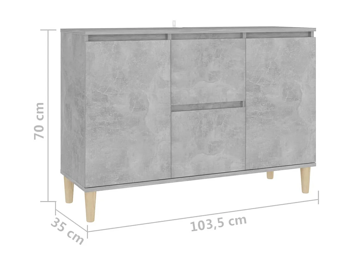 Buffet Gris béton 103,5x35x70