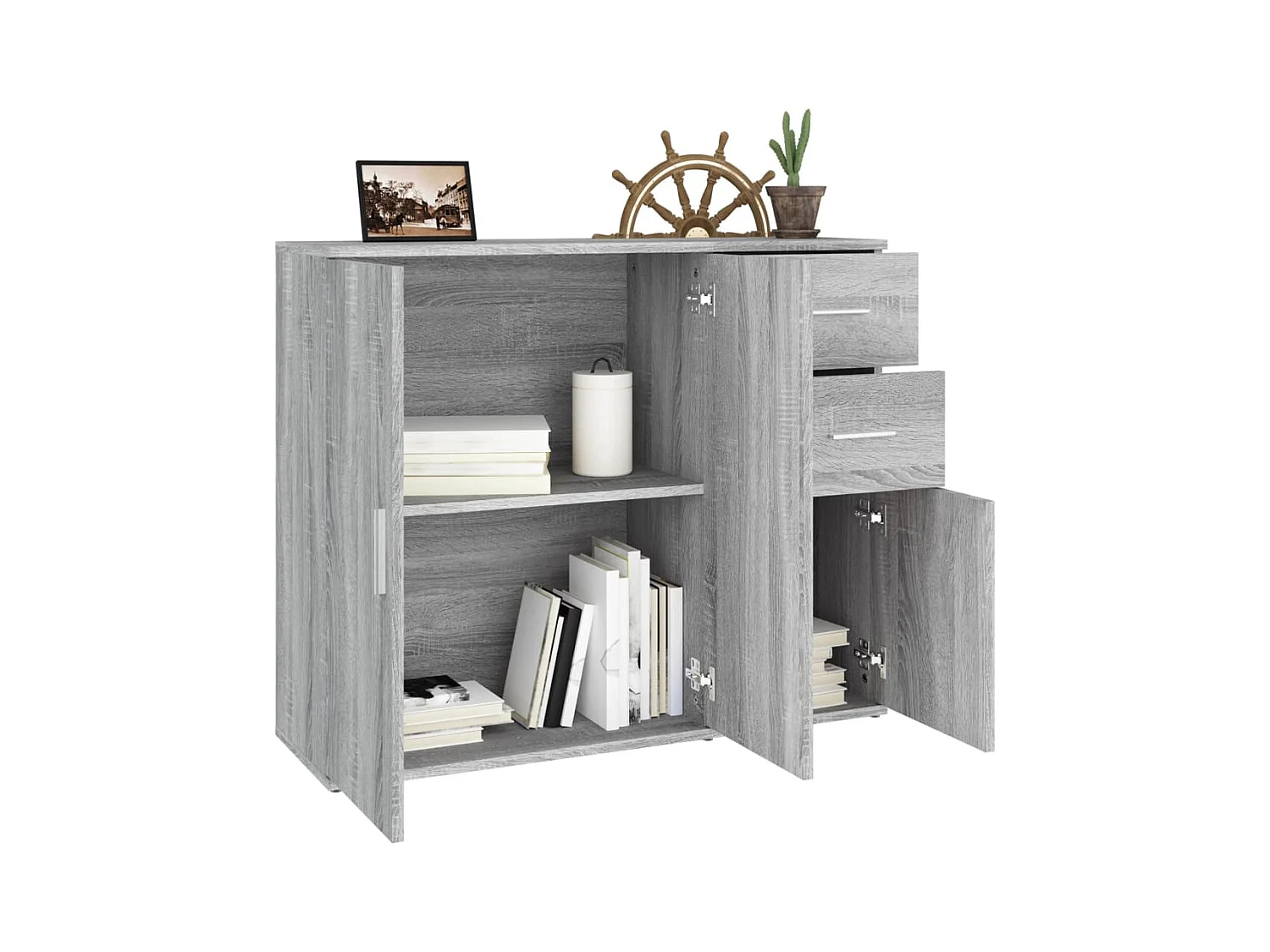 Buffet Sonoma gris 91x29,5x75 Bois d'ingénierie