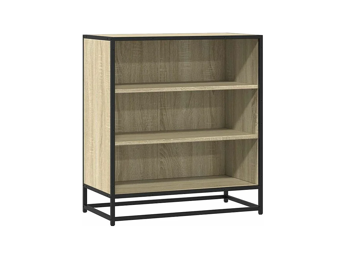 Buffet chêne sonoma 68x35x76 bois d'ingénierie et métal