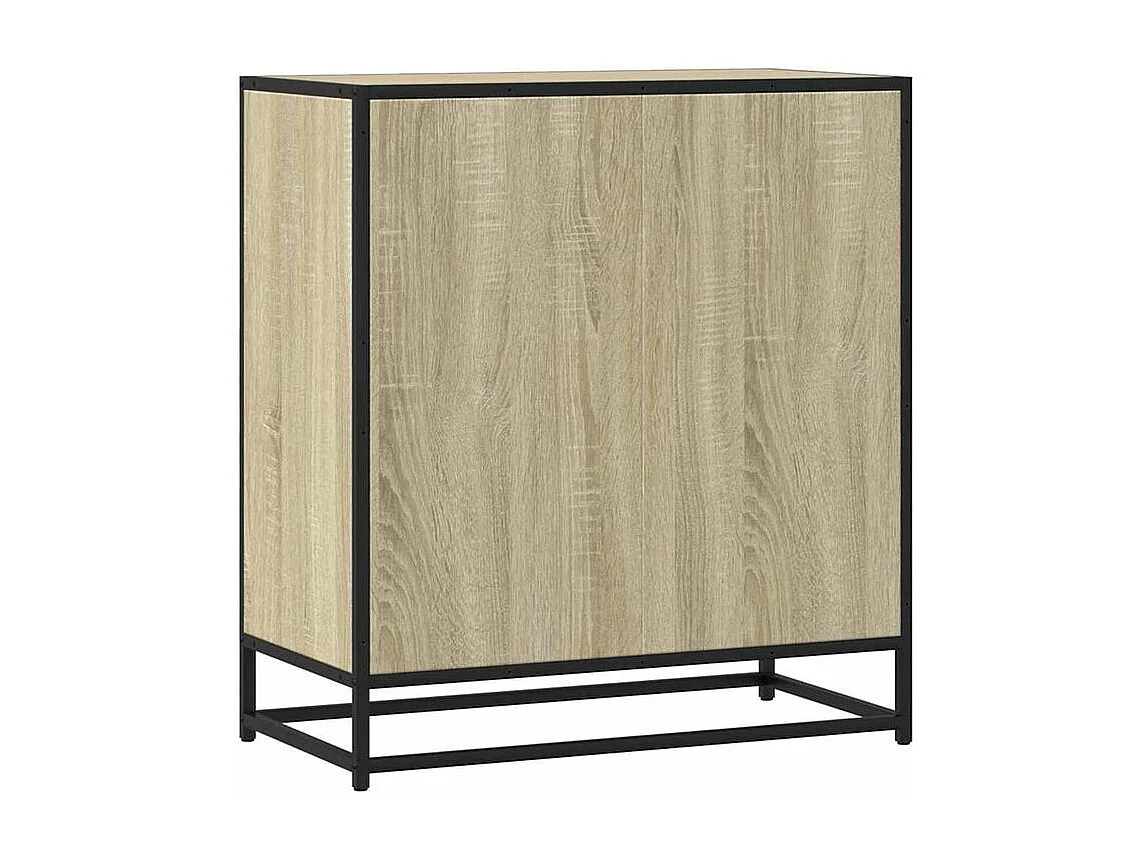 Buffet chêne sonoma 68x35x76 bois d'ingénierie et métal