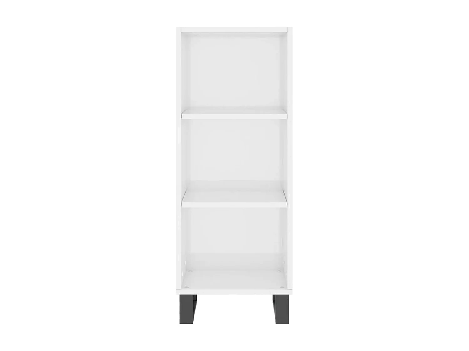 Buffet blanc brillant 34,5x32,5x90 bois d'ingénierie
