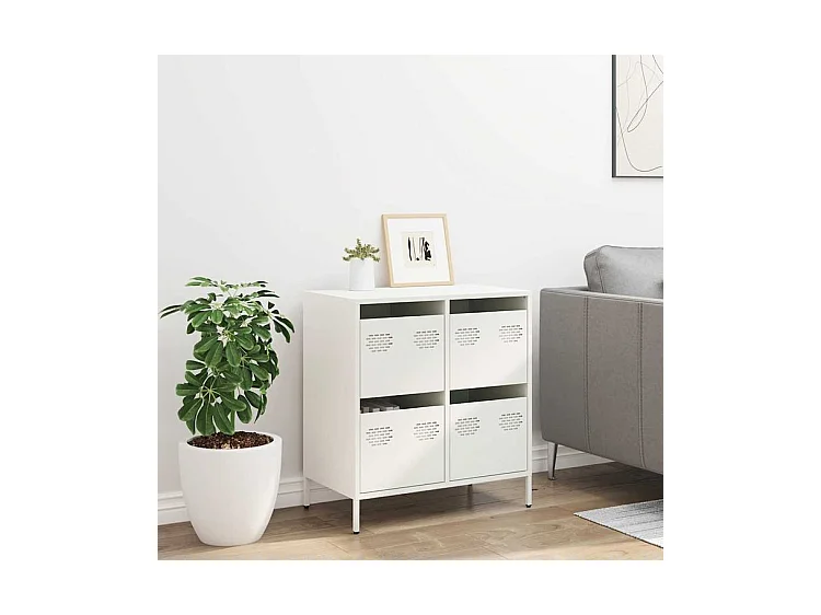 Buffet blanc 68x39x73,5 acier laminé à froid