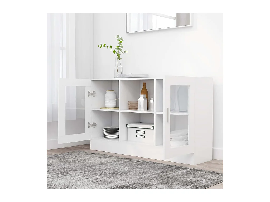 Armoire à vitrine Blanc 120x30,5x70