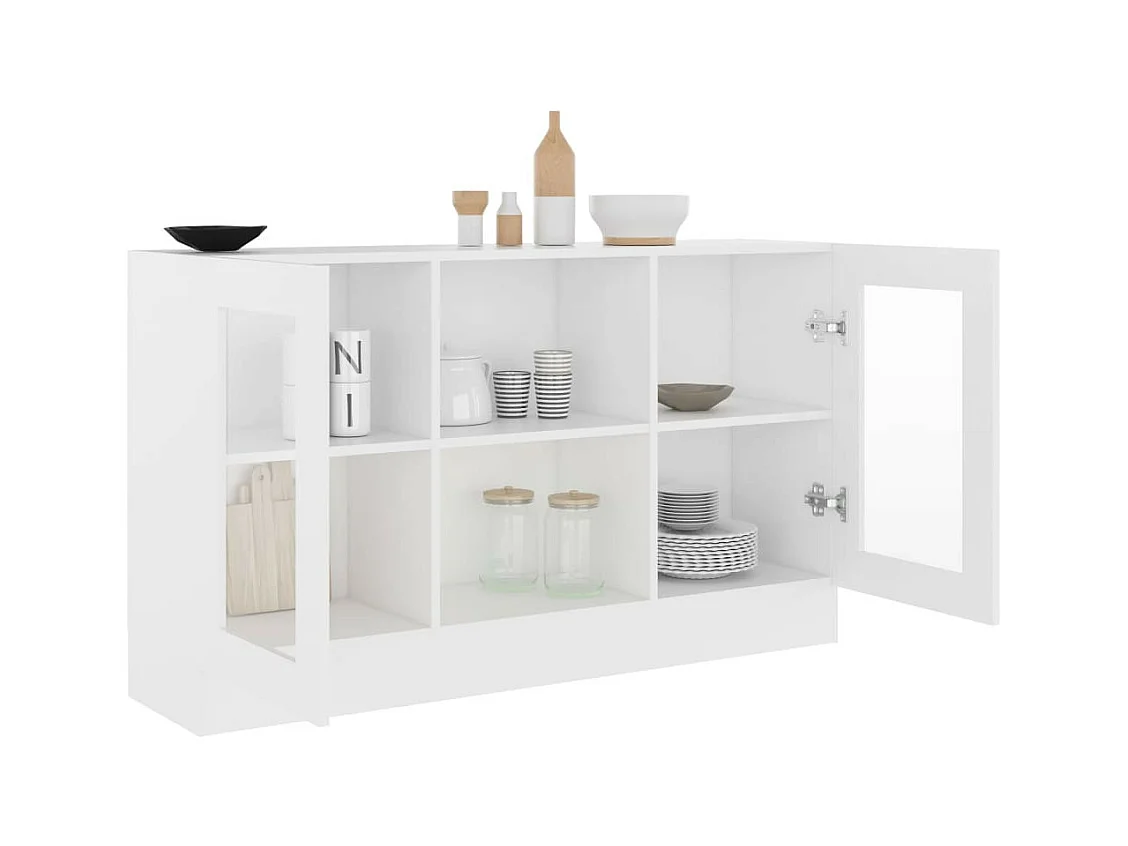 Armoire à vitrine Blanc 120x30,5x70