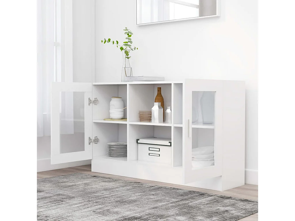 Armoire à vitrine Blanc 120x30,5x70