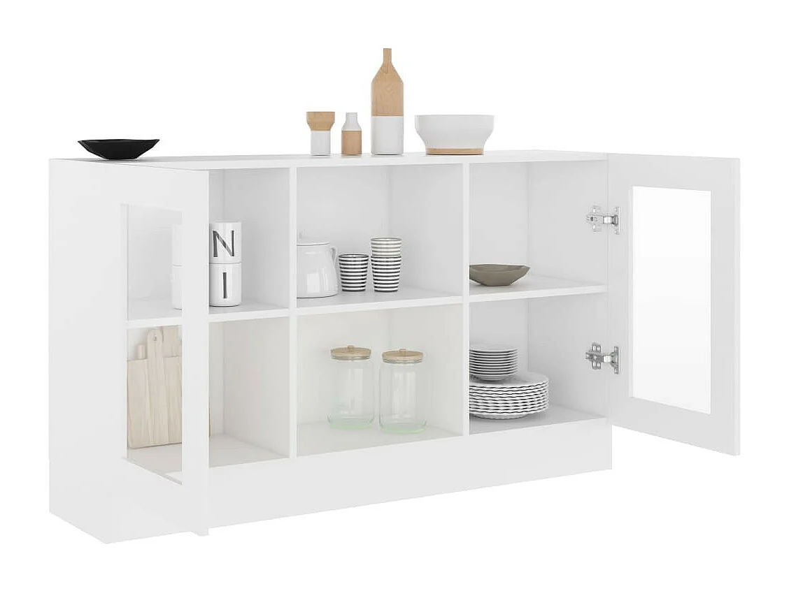 Armoire à vitrine Blanc 120x30,5x70