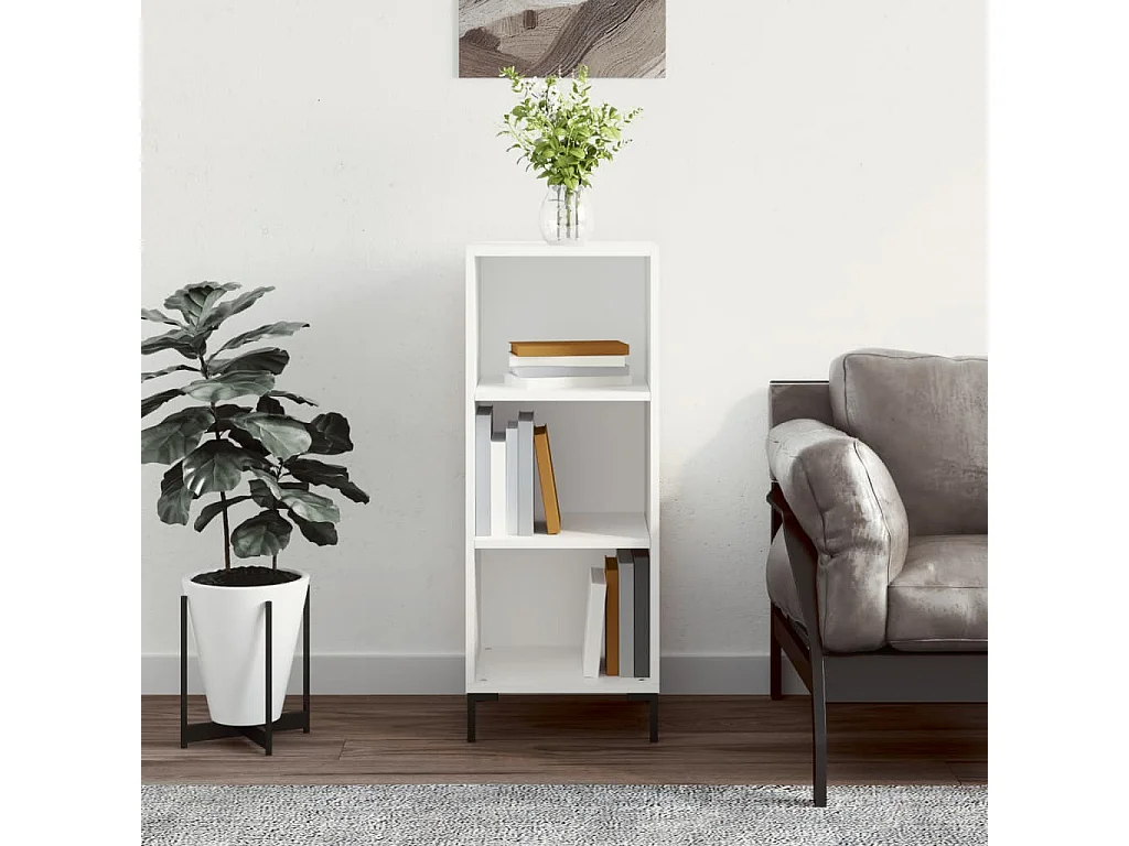 Buffet blanc 34,5x32,5x90 bois d'ingénierie