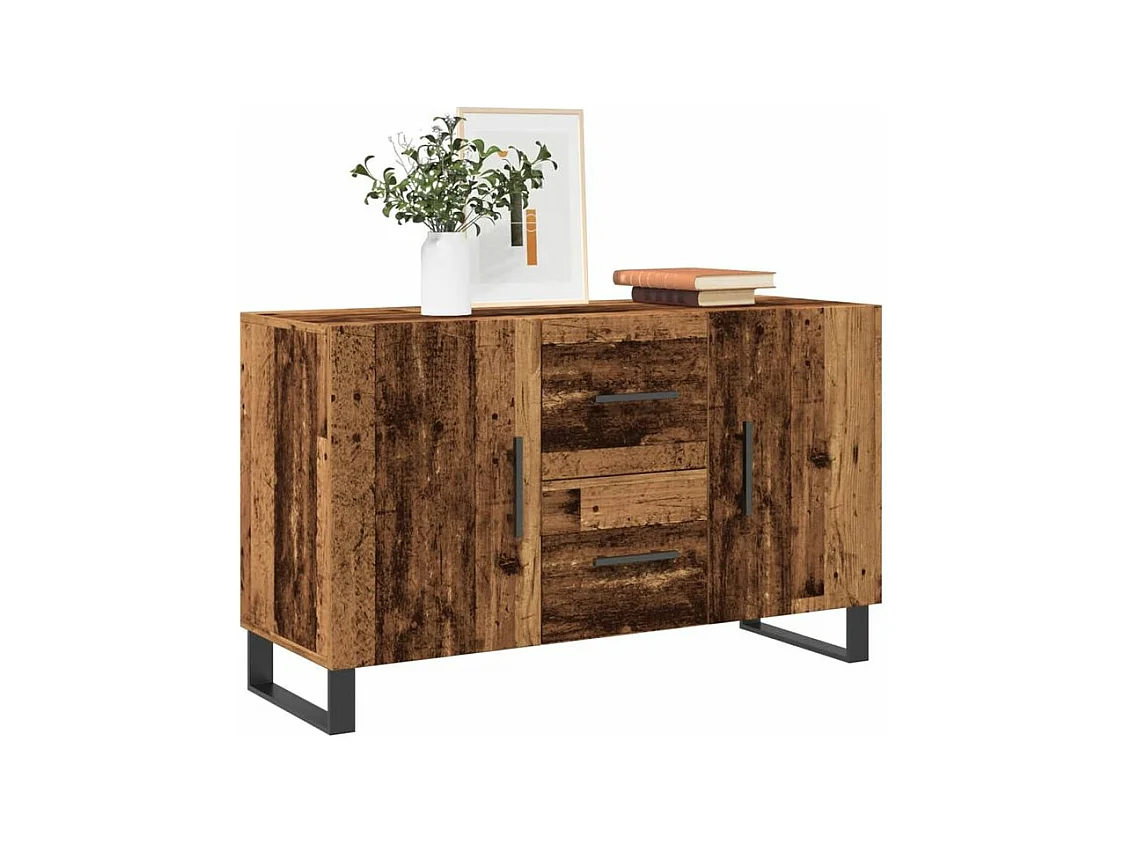 Buffet vieux bois 100x36x60 bois d'ingénierie