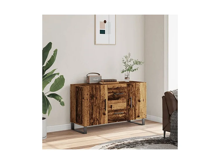 Buffet vieux bois 100x36x60 bois d'ingénierie