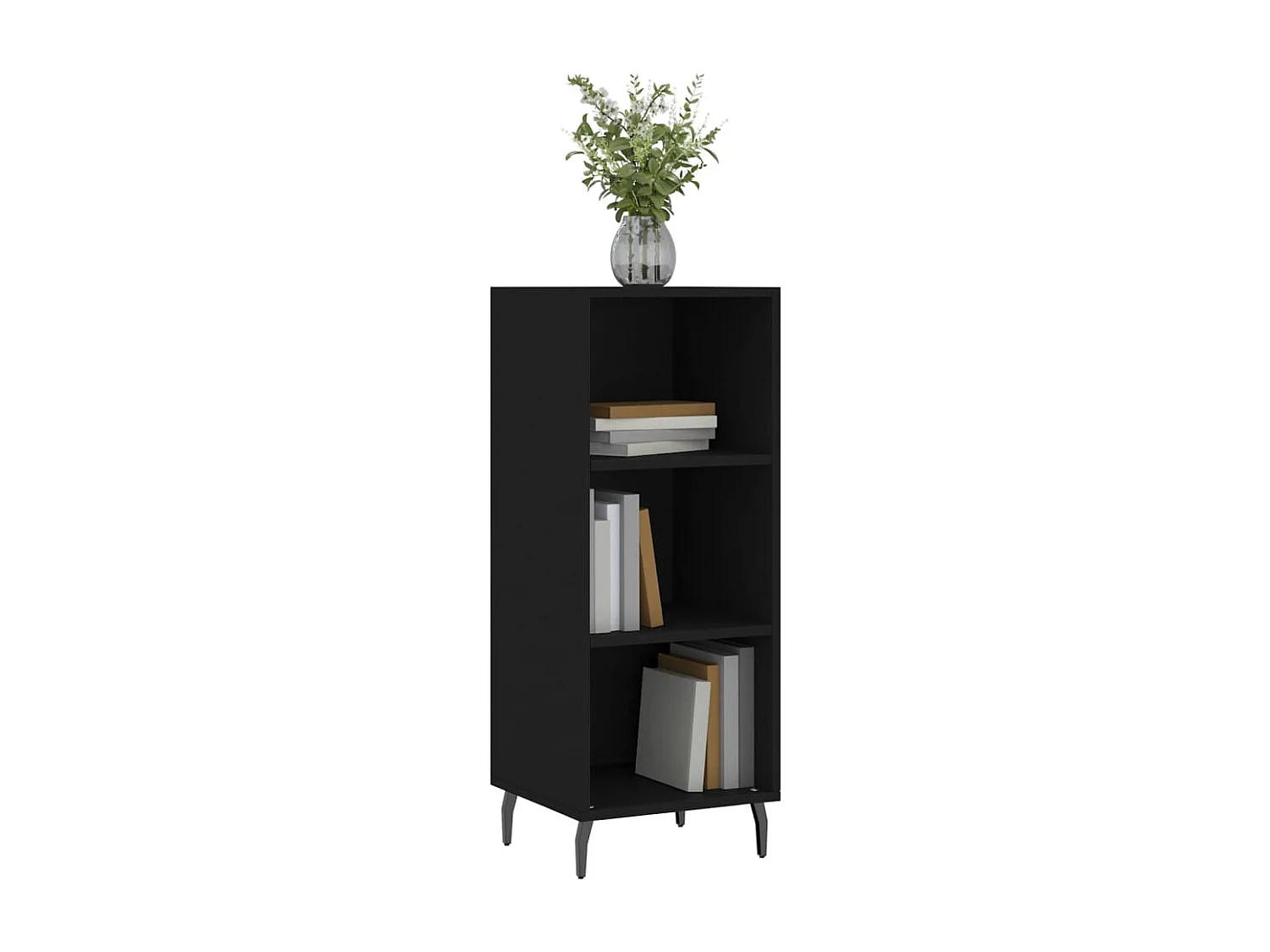 Buffet noir 34,5x32,5x90 bois d'ingénierie