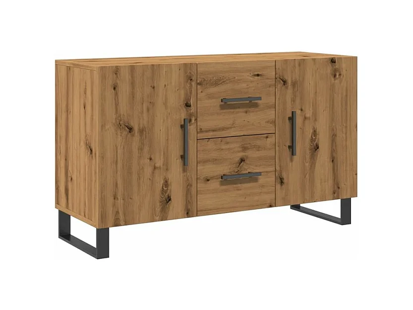 Buffet chêne artisanal 100x36x60 bois d'ingénierie