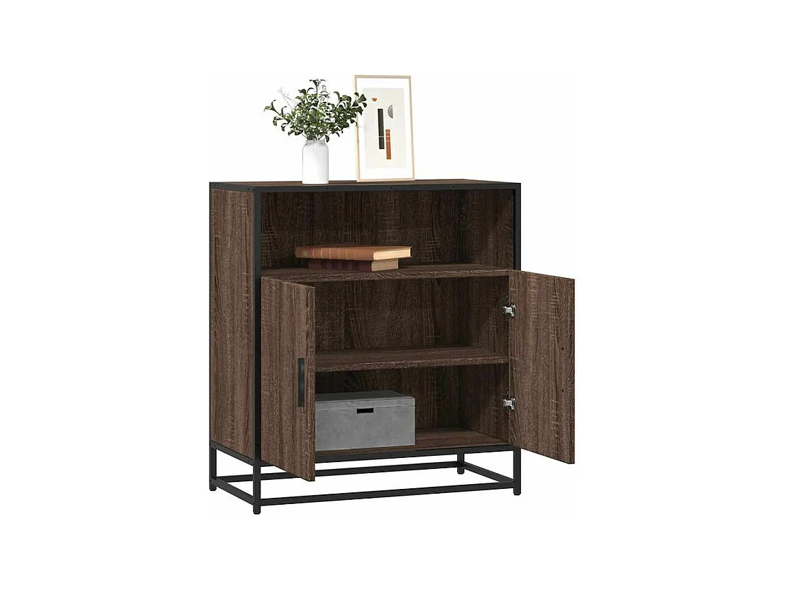Buffet chêne marron 68x35x76 bois d'ingénierie