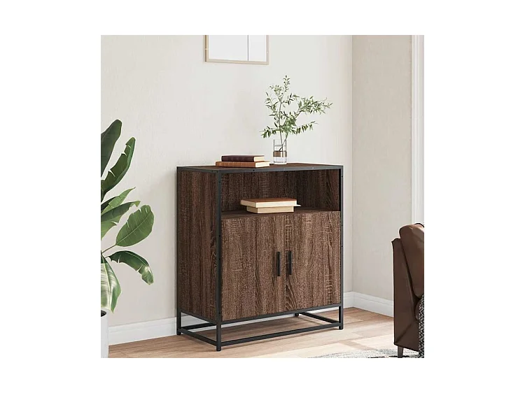 Buffet chêne marron 68x35x76 bois d'ingénierie