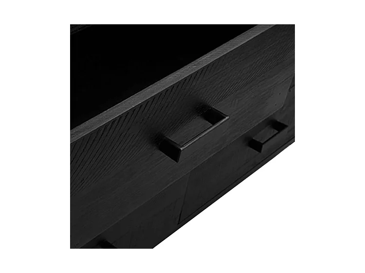 Buffet Noir 110x35x70 Bois de pin massif