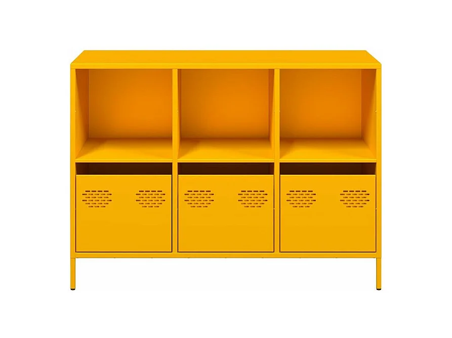 Buffet jaune moutarde 101,5x39x73,5 acier laminé à froid