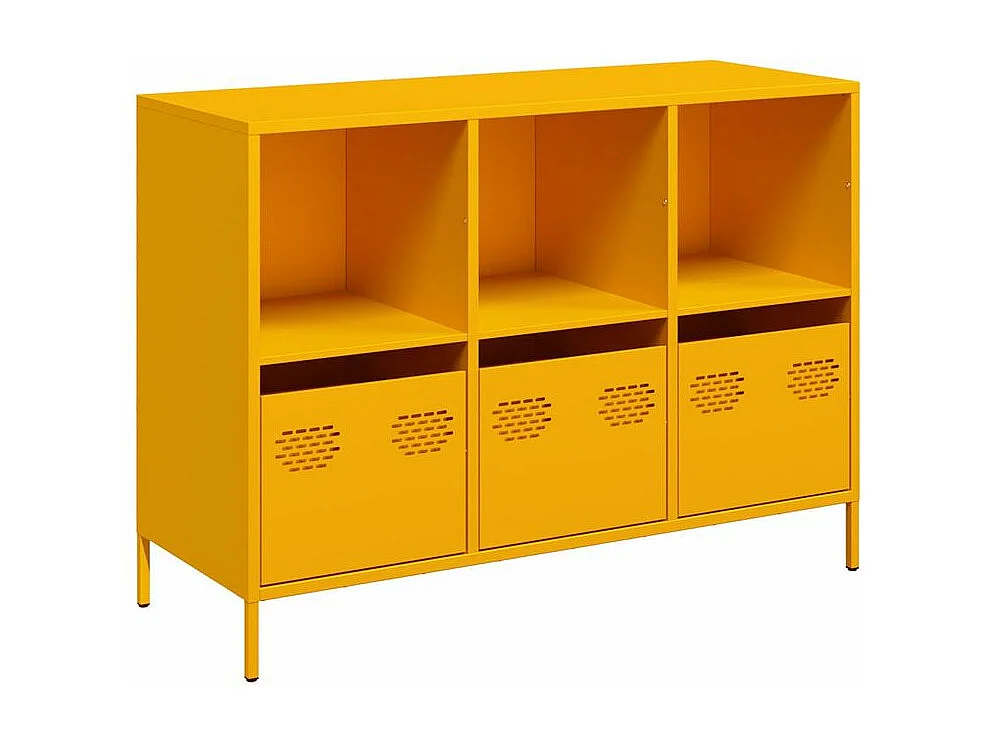 Buffet jaune moutarde 101,5x39x73,5 acier laminé à froid