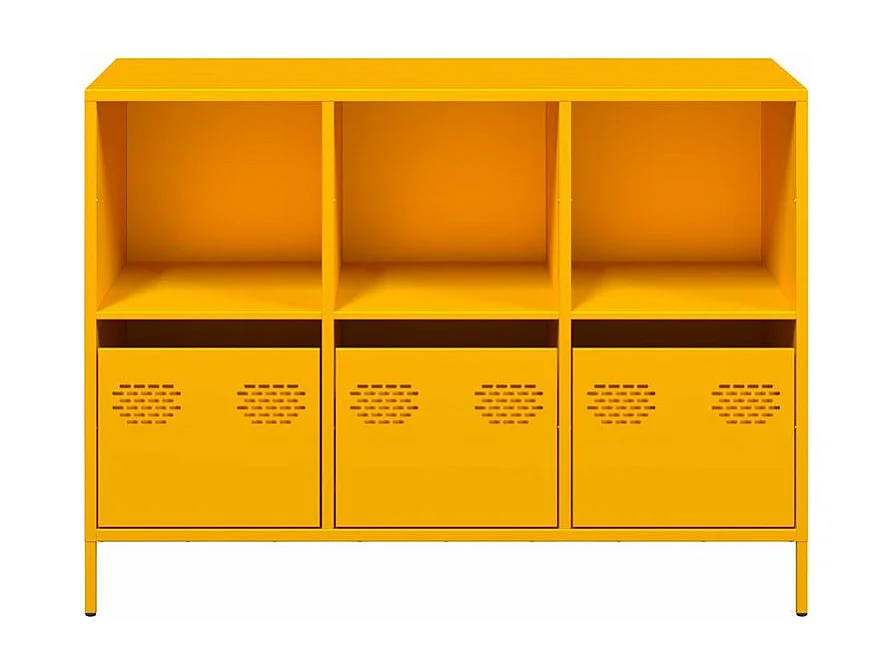 Buffet jaune moutarde 101,5x39x73,5 acier laminé à froid