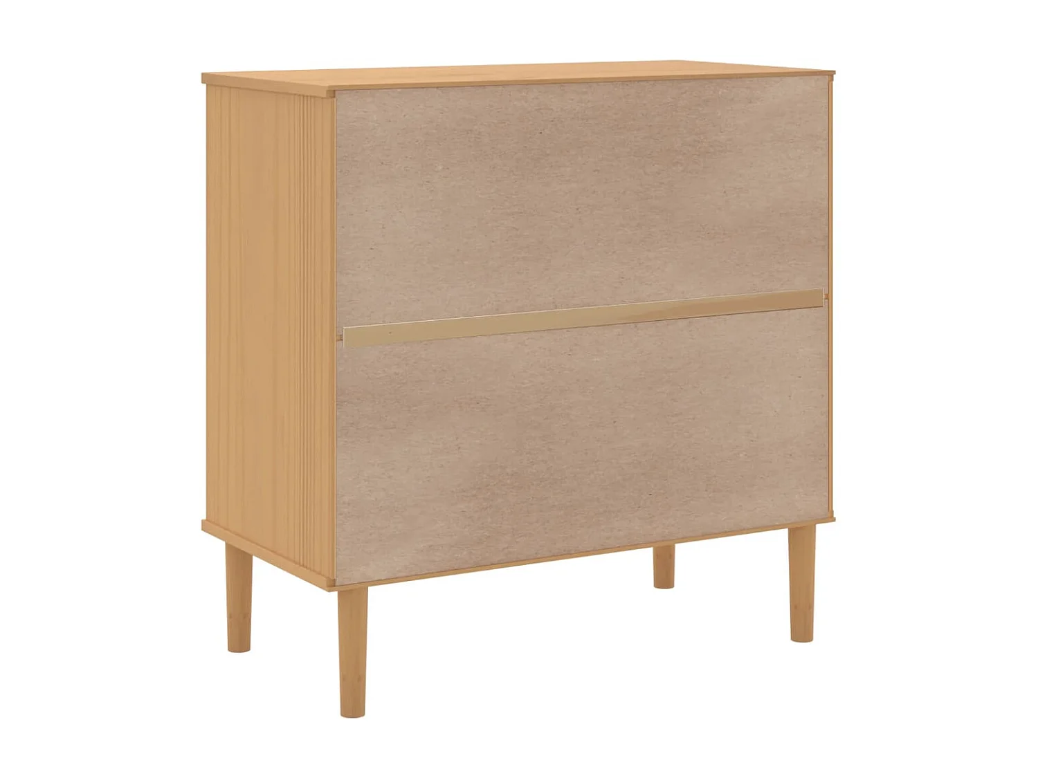 Buffet SENJA aspect rotin marron 80x40x80 bois massif de pin