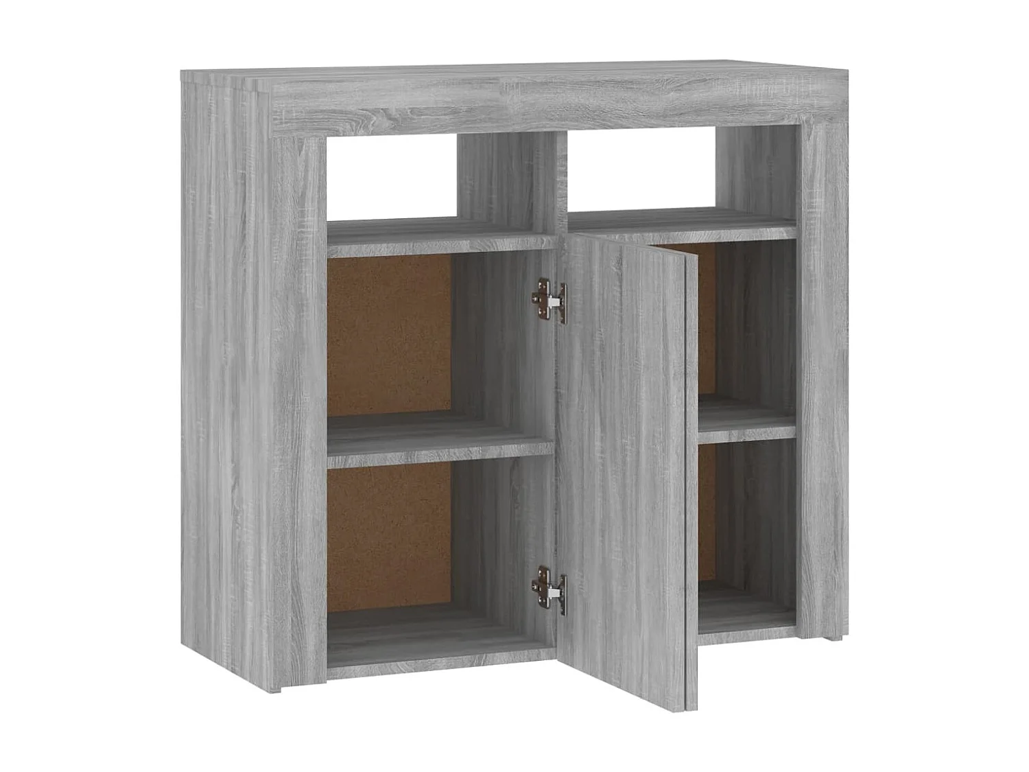Buffet avec lumières LED Sonoma gris 80x35x75