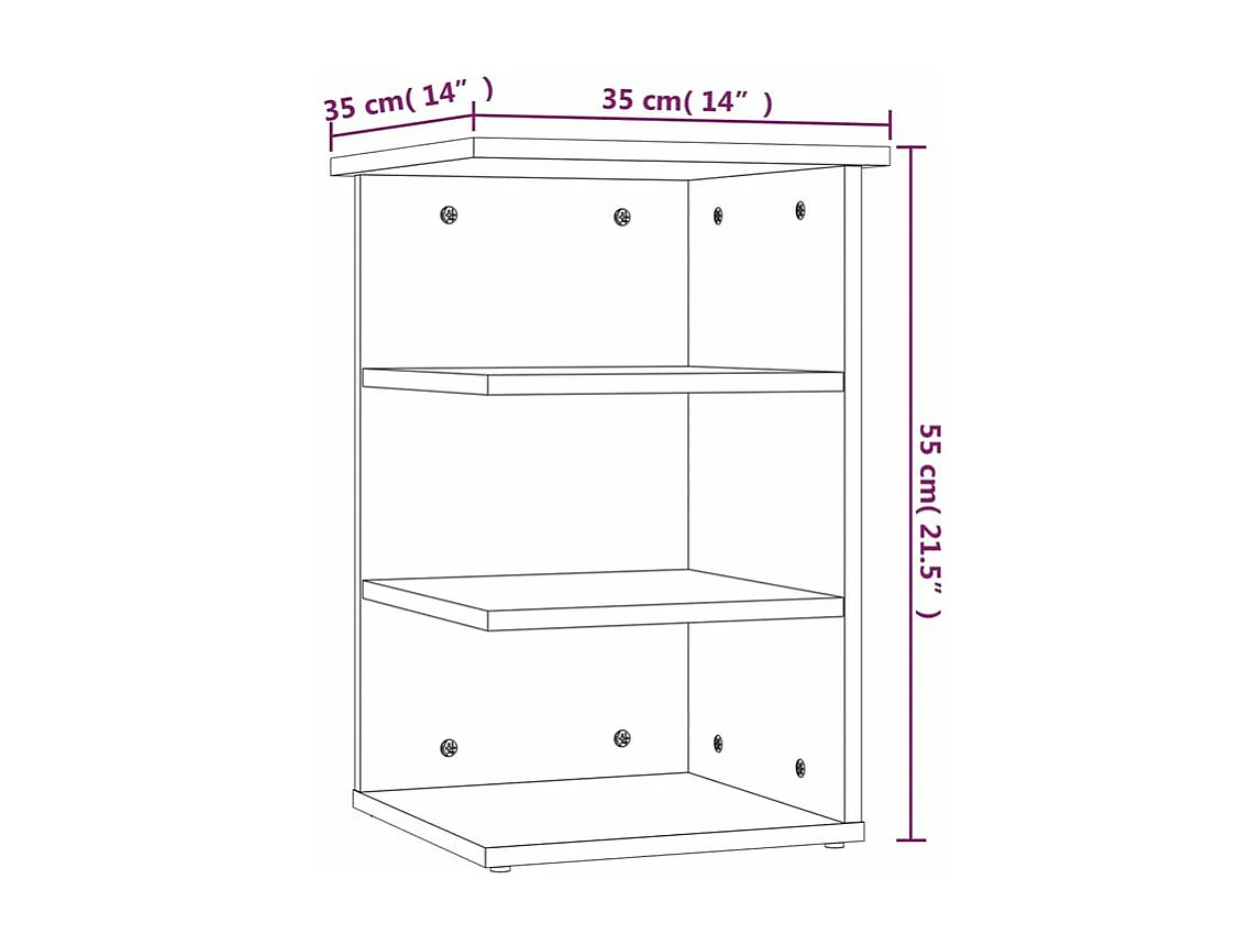 Armoire latérale Chêne marron 35x35x55 Bois d'ingénierie