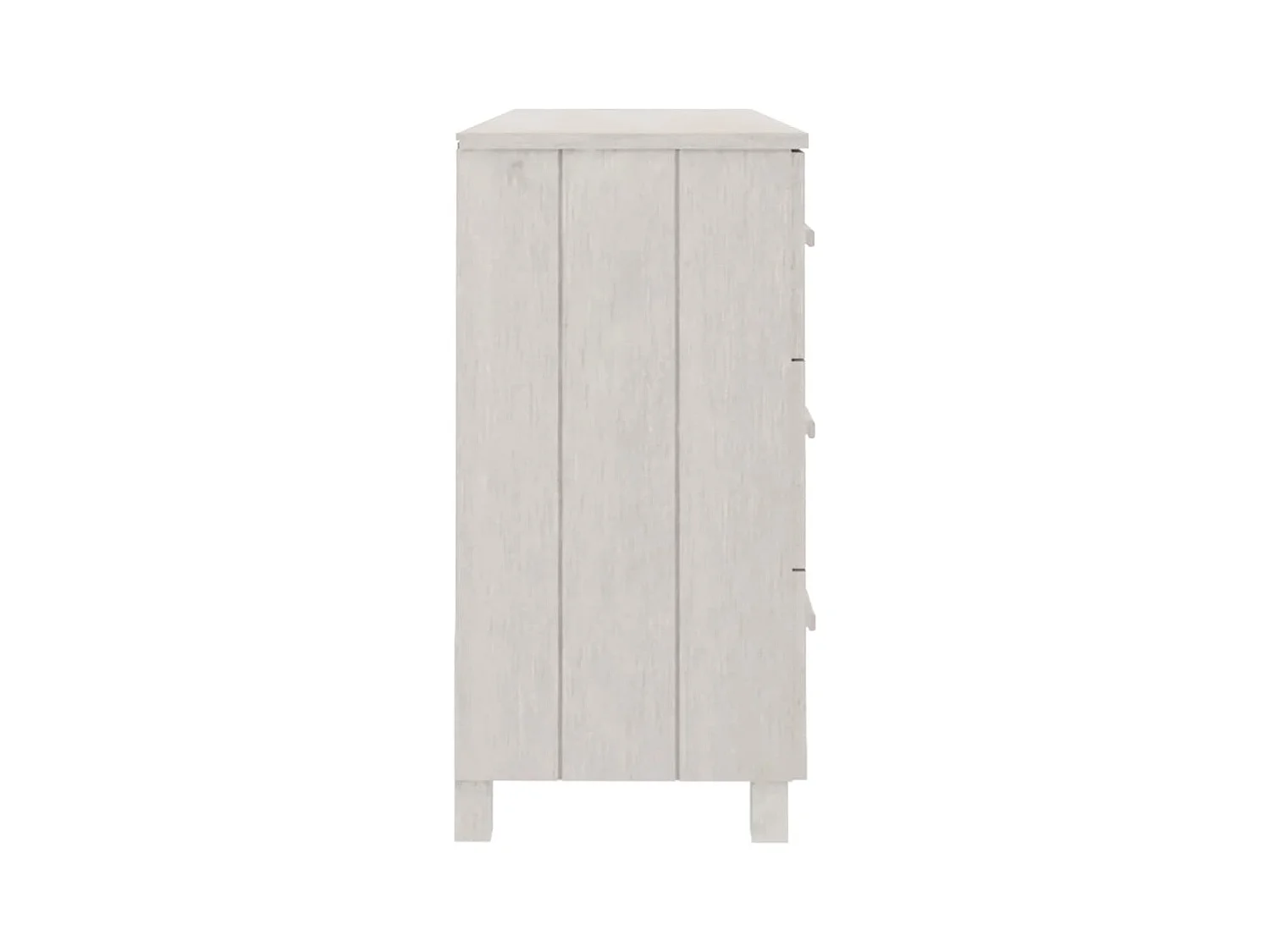 Buffet MOLDE Blanc 113x40x80 Bois massif de pin