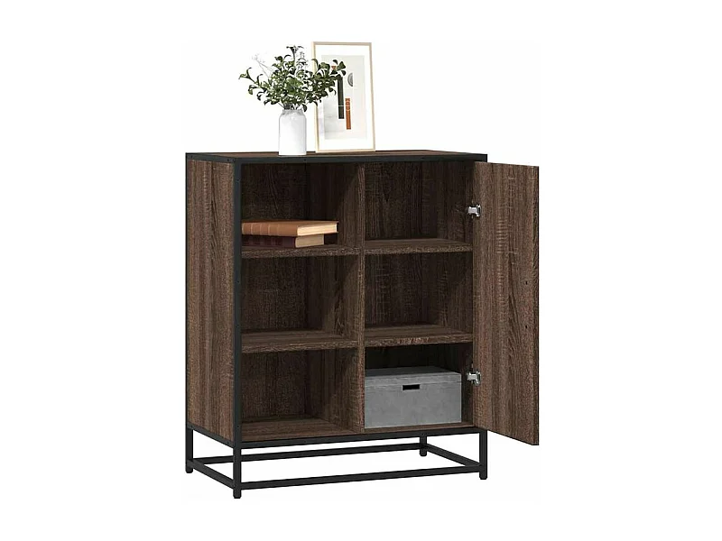 Buffet chêne marron 62x35x76 bois d'ingénierie