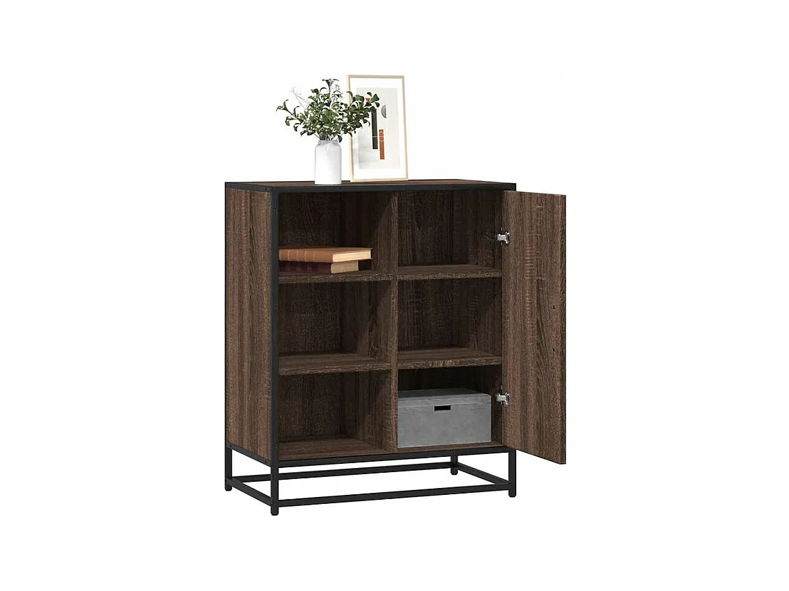 Buffet chêne marron 62x35x76 bois d'ingénierie