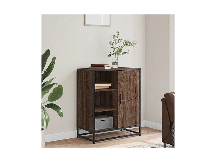 Buffet chêne marron 62x35x76 bois d'ingénierie