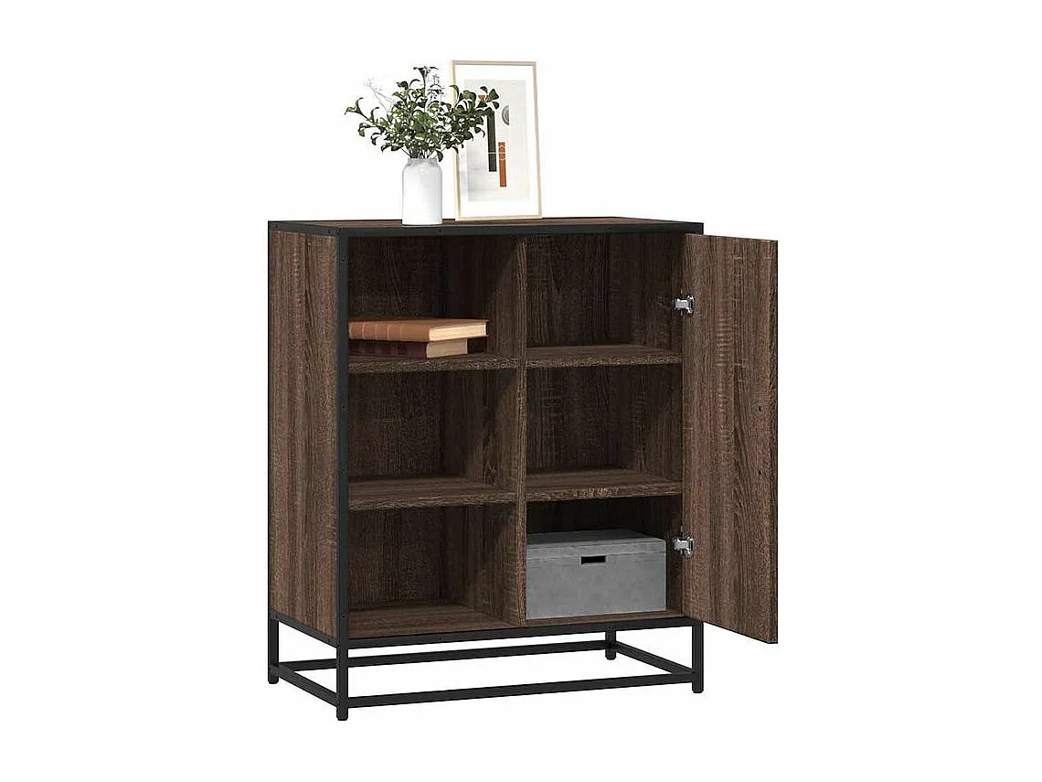 Buffet chêne marron 62x35x76 bois d'ingénierie